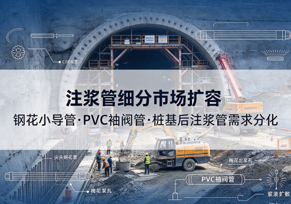江州注浆管细分市场扩容，隧道钢花小导管、PVC 袖阀管、桩基后注浆管需求分化